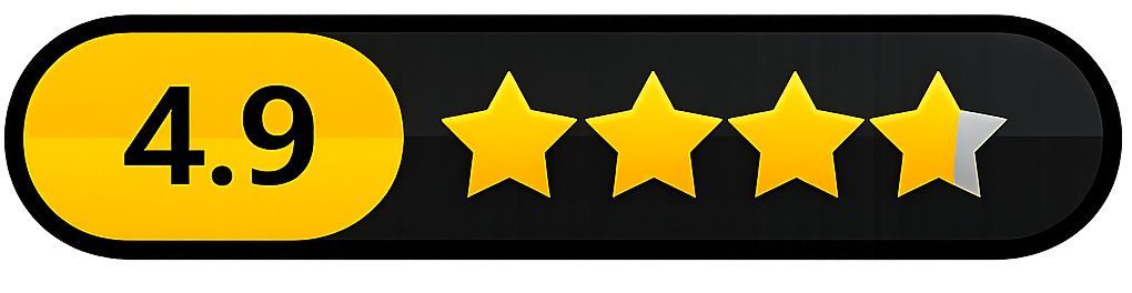 Zenerom 4.9 star customer rating badge