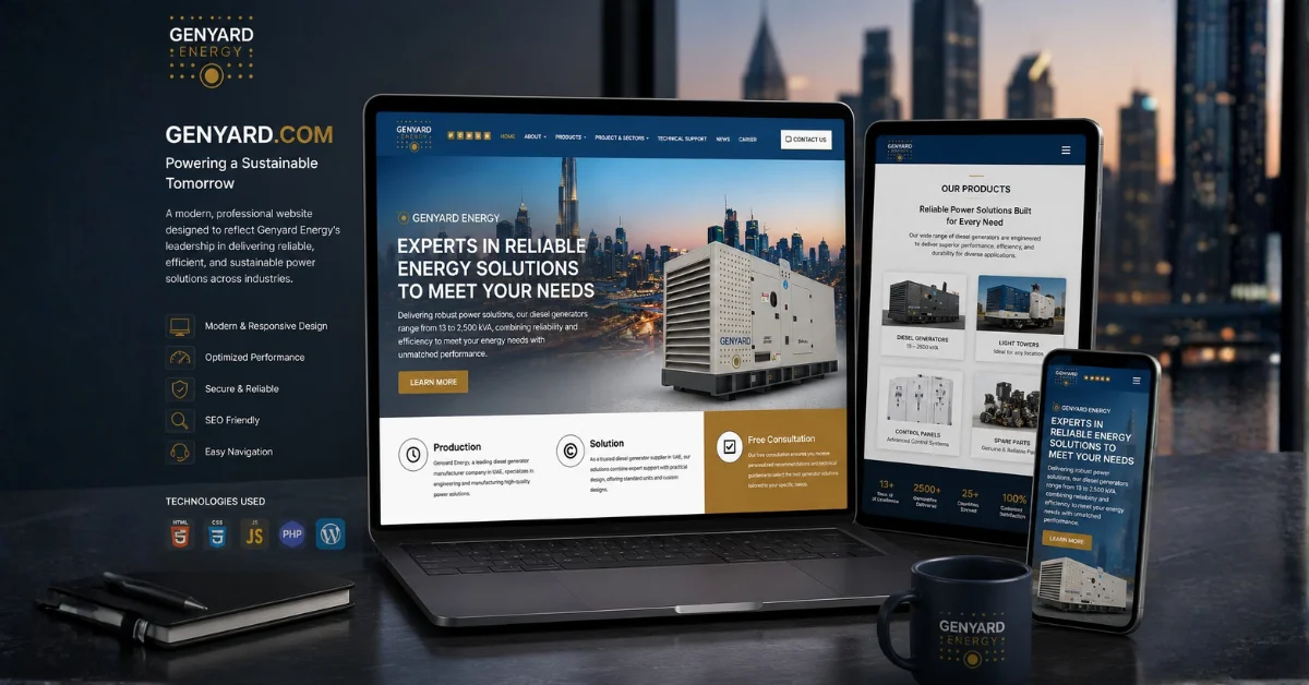 Genyard Energy Industrial Website Development Case Study case study