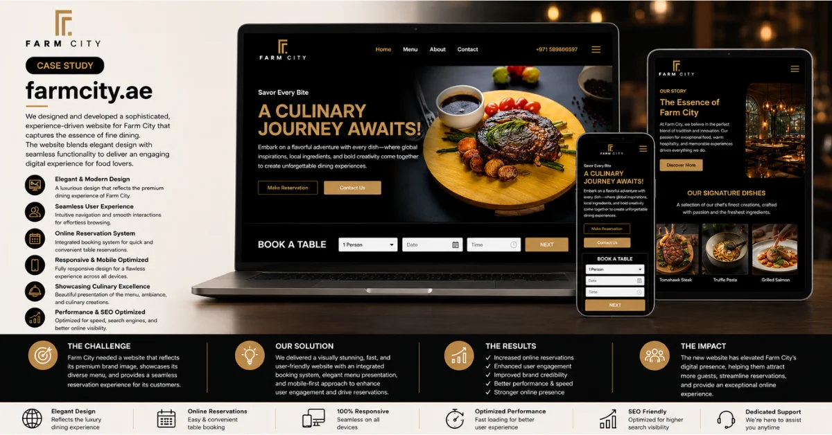 Farm City Dubai Web Design Case Study case study
