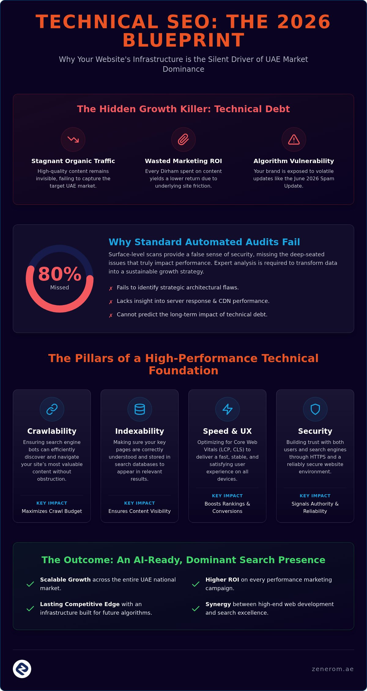 Technical SEO services Dubai infographic