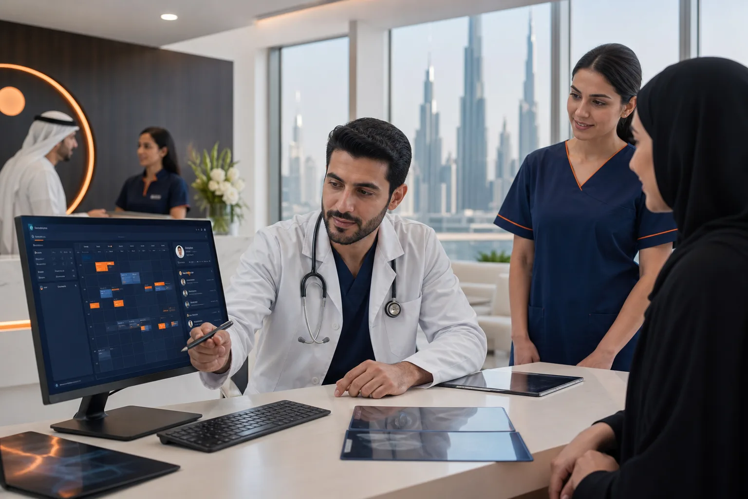 Clinics and healthcare marketing image for Dubai landing page Digital marketing services for Clinics and healthcare in Dubai by Zenerom