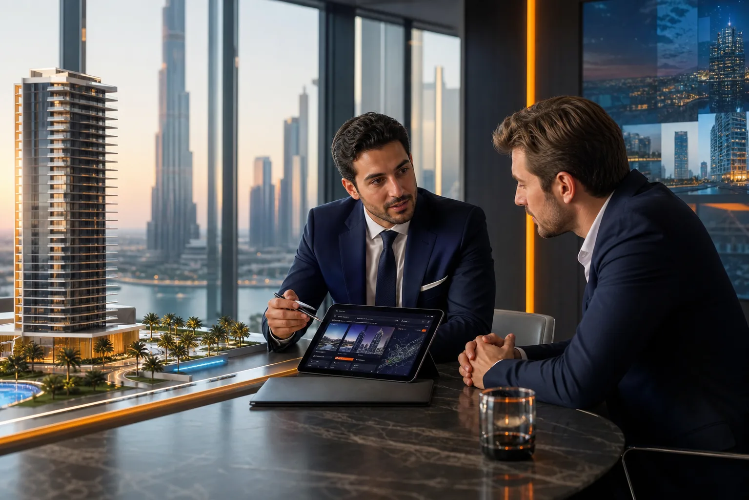 Real estate and property services marketing image for Dubai landing page Digital marketing services for Real estate and property services in Dubai by Zenerom