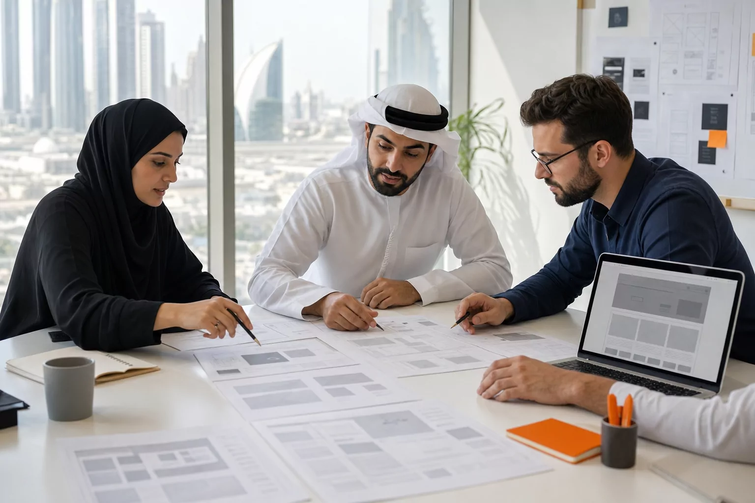 Dubai website development team planning site architecture and user journeys