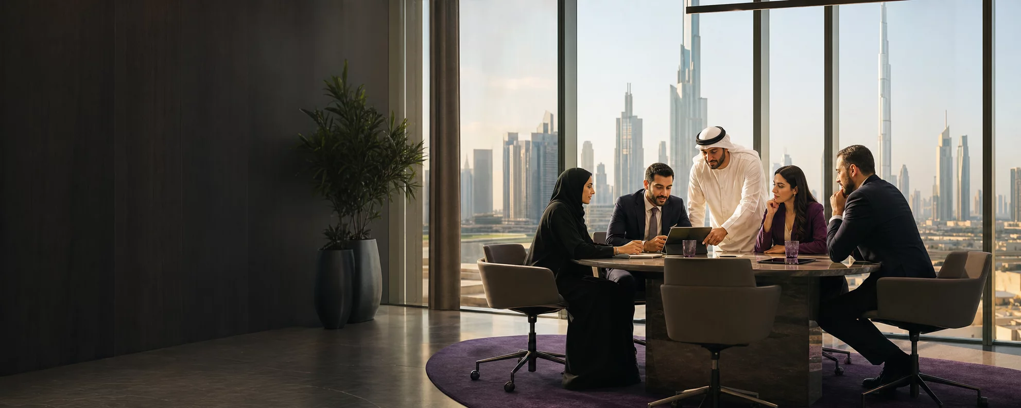 Zenerom digital marketing and technology team meeting in Dubai